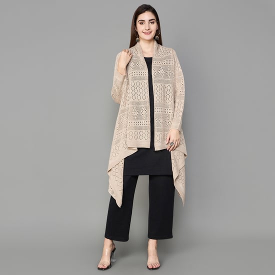 COLOUR ME Knitted Front Open Shrug