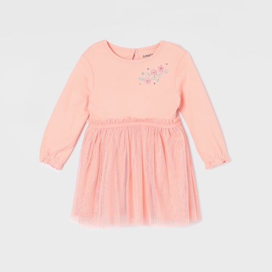 JUNIORS Embellished Fit & Flare Dress
