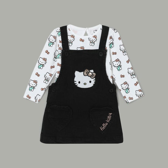 JUNIORS Printed Dungaree Dress