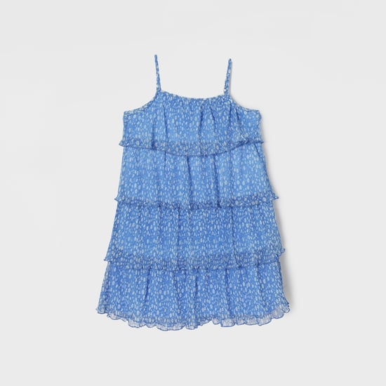 FAME FOREVER Printed Tiered Dress