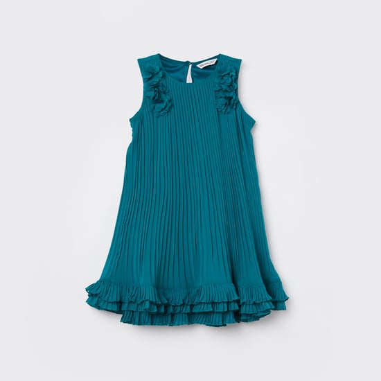 FAME FOREVER Pleated A-line Dress