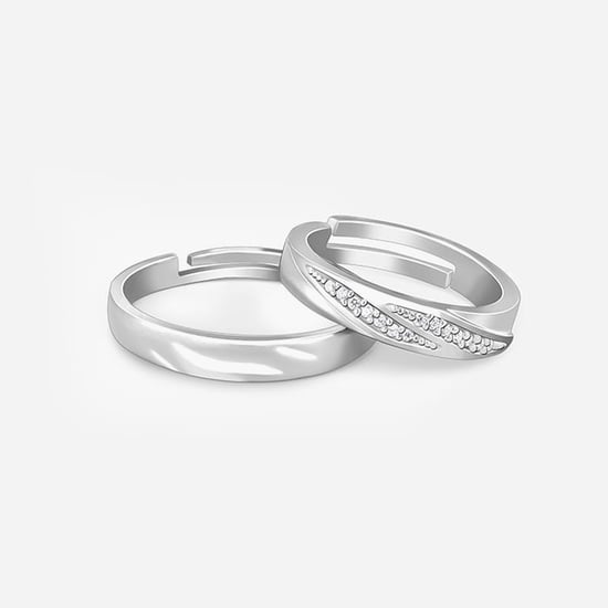 Platinum White Gold Couple Rings Tanishq GIVA Anushka Sharma