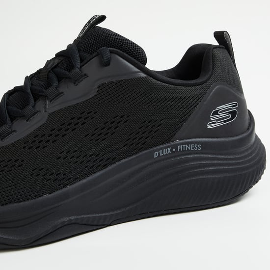 SKECHERS D'Lux Fitness Knitted Sports Shoes Black