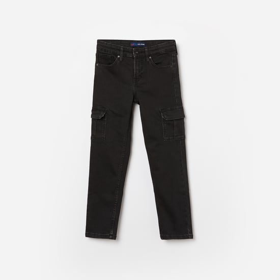 PEPE JEANS Solid Comfort Cargo Jeans Black
