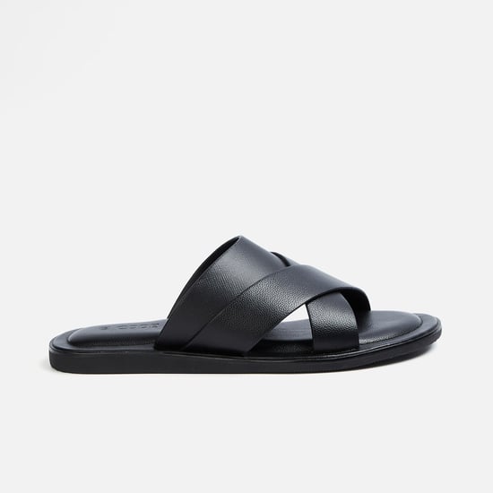 CODE Men Textured Slip-On Sandals