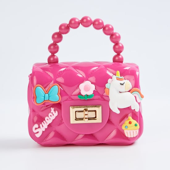 FAME FOREVER Girls Appliqued Satchel