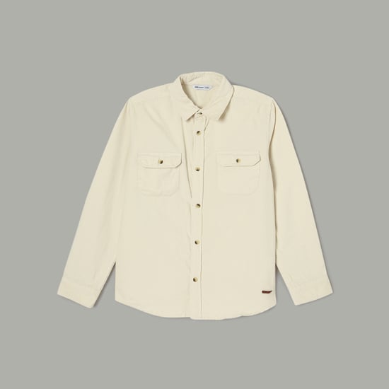 FAME FOREVER Corduroy Textured Shirt