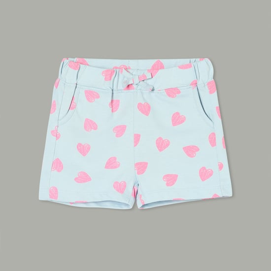 JUNIORS Heart Print Shorts