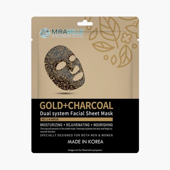 MIRABELLE KOREA Gold & Charcoal Dual System Facial Sheet Mask - 25ml