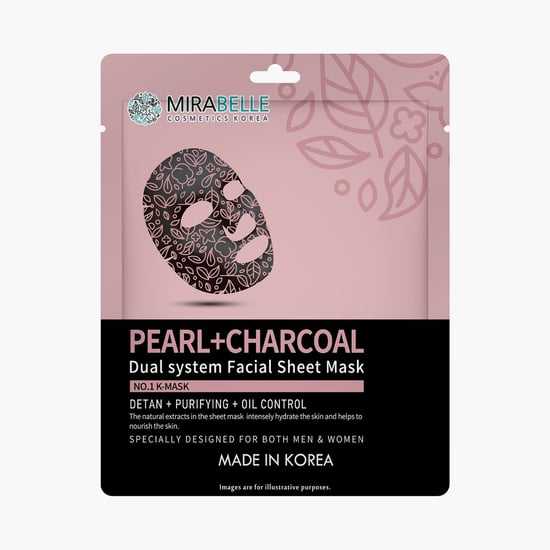 MIRABELLE KOREA Pearl & Charcoal Dual System Facial Sheet Mask - 25ml