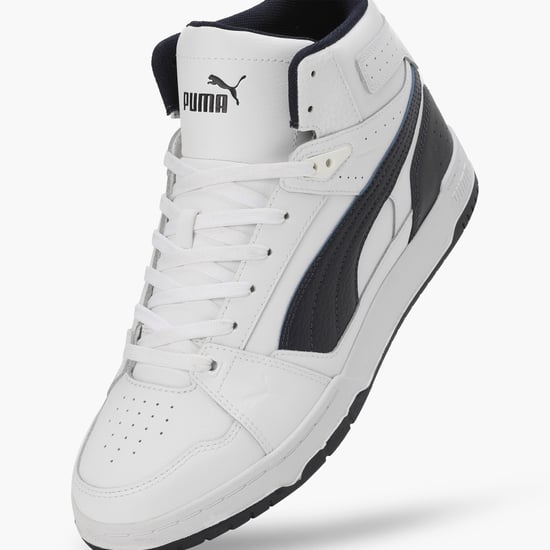 PUMA Colourblock High-Top Sneakers White