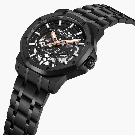 カナンさん專用賣場 Kenneth Cole Automatic Skeleton Watch Black 45MM KCWGR2217401