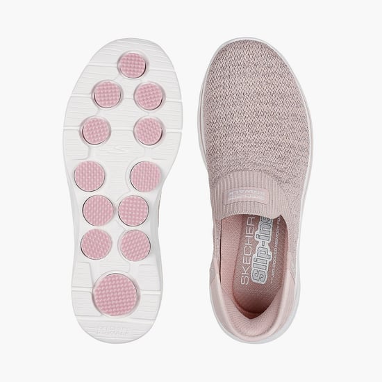 SKECHERS Slip-Ins ピンク スニーカー Skechers Slip-ins Virtue Knit Fixed Lace Shoes - Flawless
