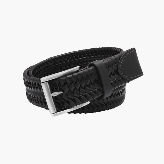 Fossil braided leather belt sale