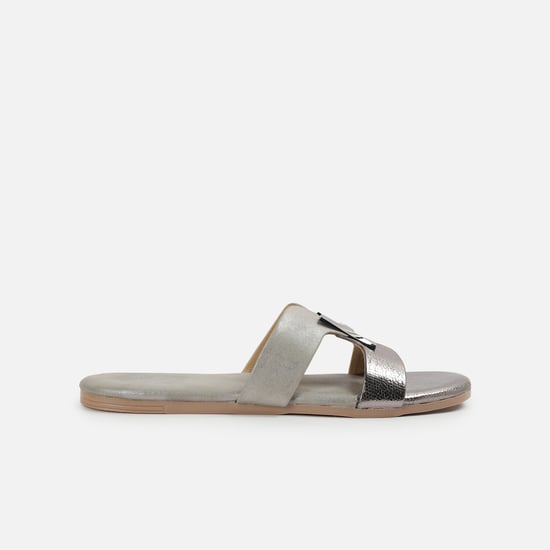 MELANGE Textured Slip On Flats