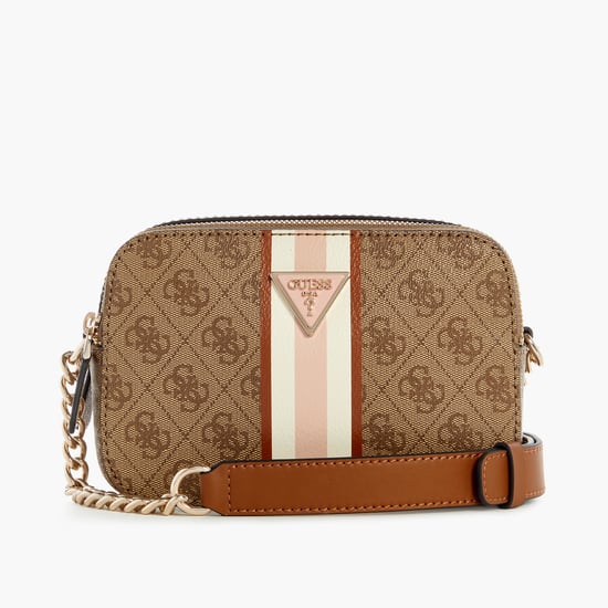 GUESS Noelle Monogram Print Sling Bag