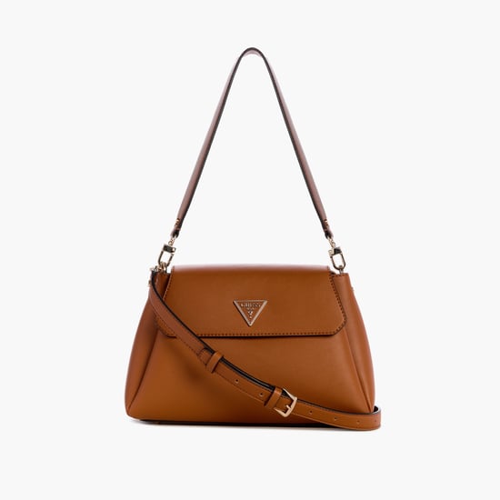 GUESS Solid Sling Bag Brown