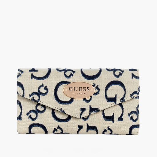 GUESS Monogram Print Envelope Wallet