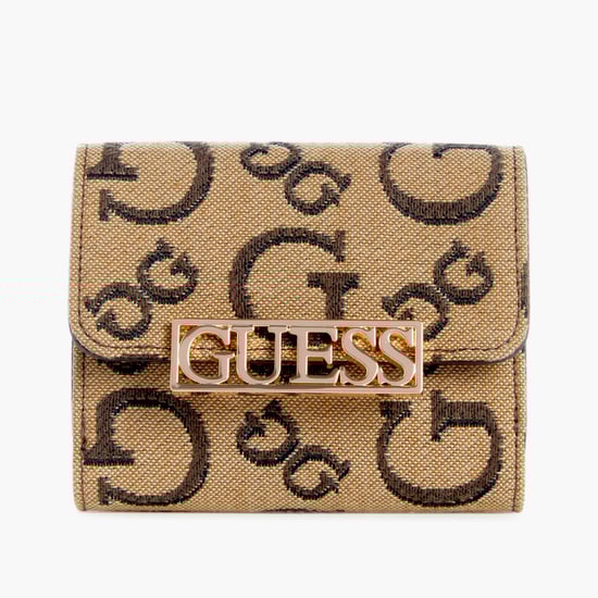 GUESS Carrboro Jacquard Flap Wallet