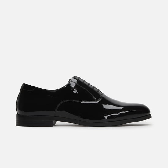 LOUIS PHILIPPE Solid Oxford Shoes Black