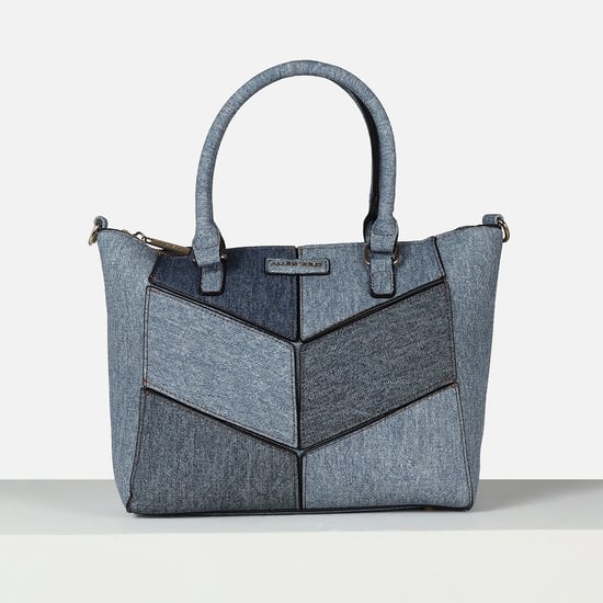 ALLEN SOLLY Colourblock Handheld Bag Blue