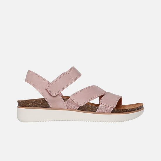 SKECHERS Lifted Comfort Open Toe Sandals Pink