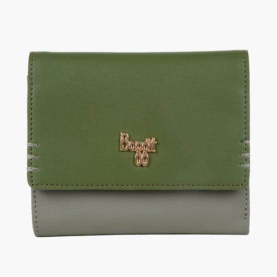 BAGGIT Colourblock Tri-Fold Wallet