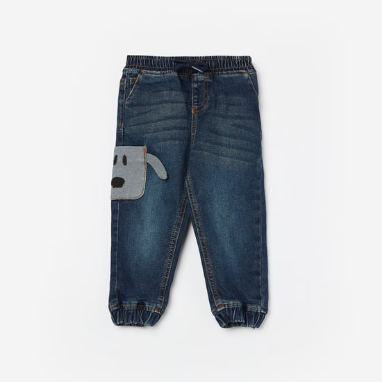 JUNIORS Appliqued Jogger Jeans