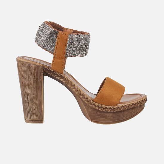 CATWALK Embellished Platform Block Heels