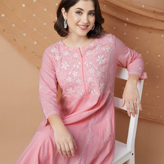 MELANGE Chikankari A-line Kurta