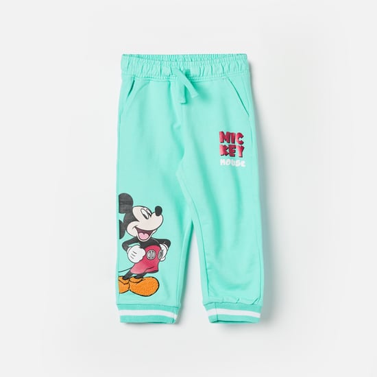 JUNIORS Mickey Mouse Print Joggers