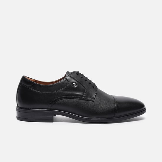 Louis Philippe Black Derby Shoe Men Derby Shoes