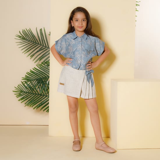PEPPERMINT Embroidered Shirt with Skort