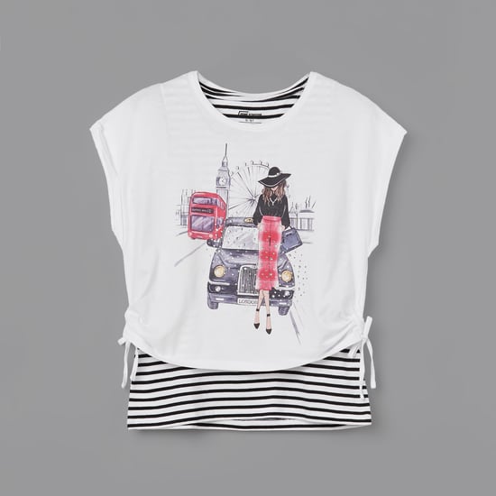 FAME FOREVER Printed Top with Inner