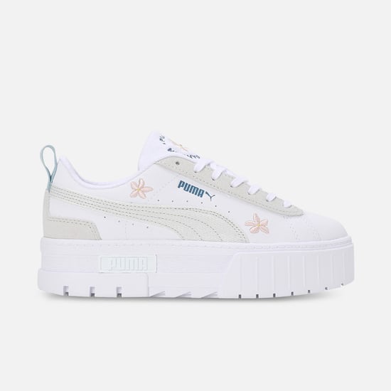 PUMA Mayze Embroidered Sneakers White