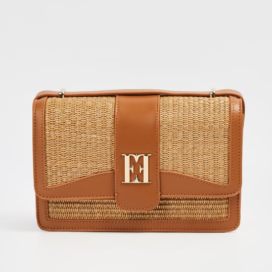 ELLE Woven-Textured Sling Bag