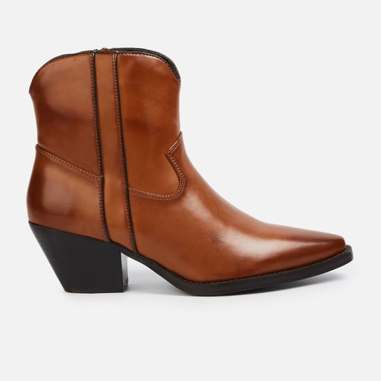 ALLEN SOLLY Faux Leather Cowboy Boots