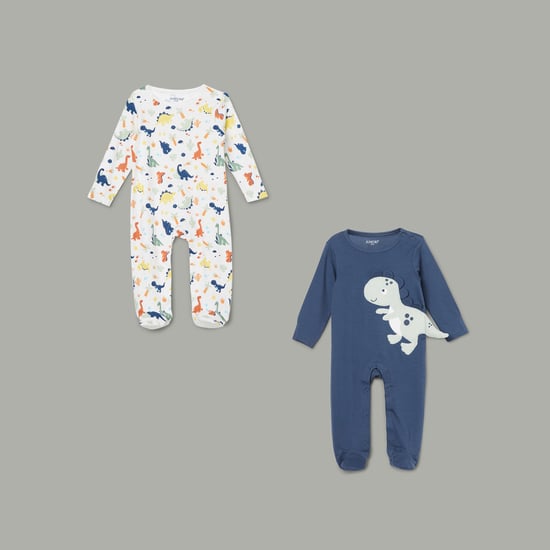 JUNIOR BABY Boys Assorted Sleepsuit Pack of Multicolour