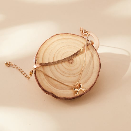 GINGER Layered Bracelet with Bow Charm