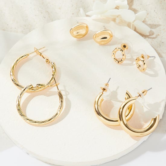GINGER Assorted Hoop and Stud Earrings - Pack of 4