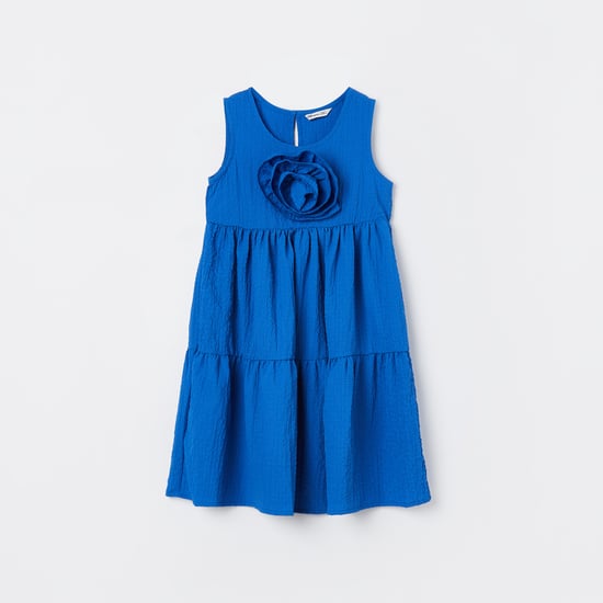 FAME FOREVER Textured Tiered Dress