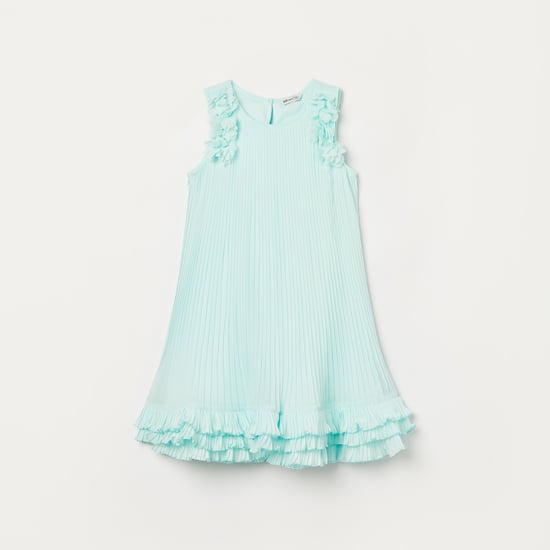 FAME FOREVER Pleated A-line Dress