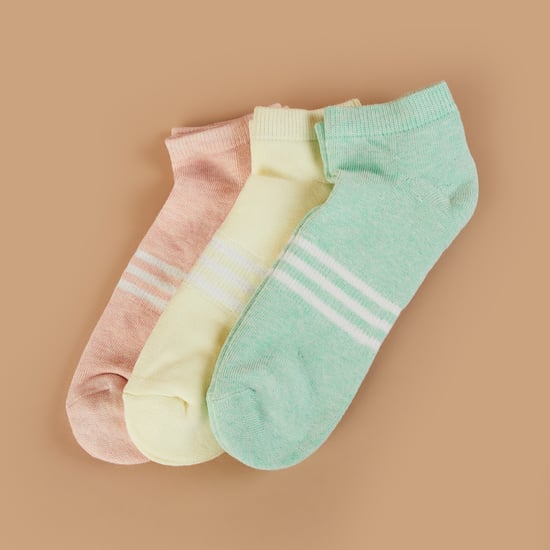GINGER Striped No show Socks Pack of