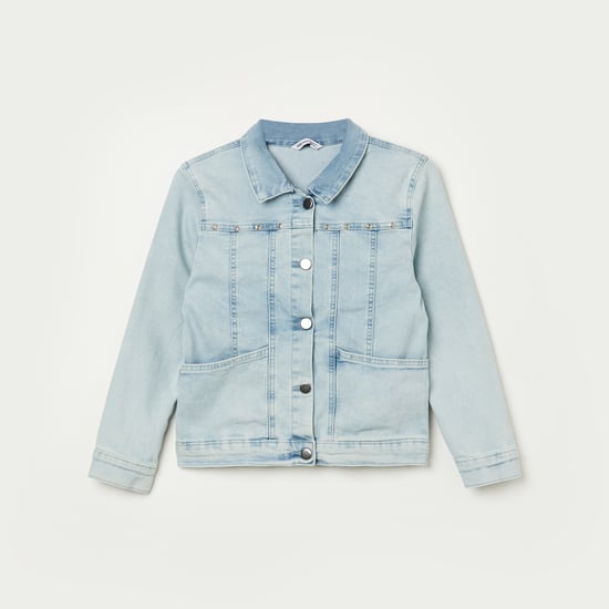 FAME FOREVER Solid Denim Jacket