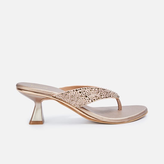 Embellished Spool Heels