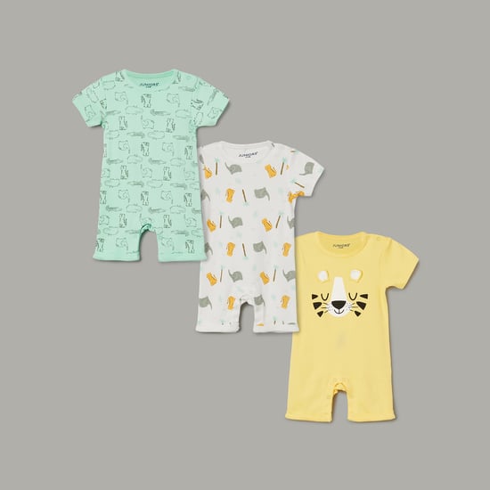JUNIOR BABY Assorted Rompers - Pack of 3