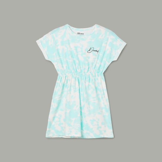 FAME FOREVER Tie-Dye A-line Dress