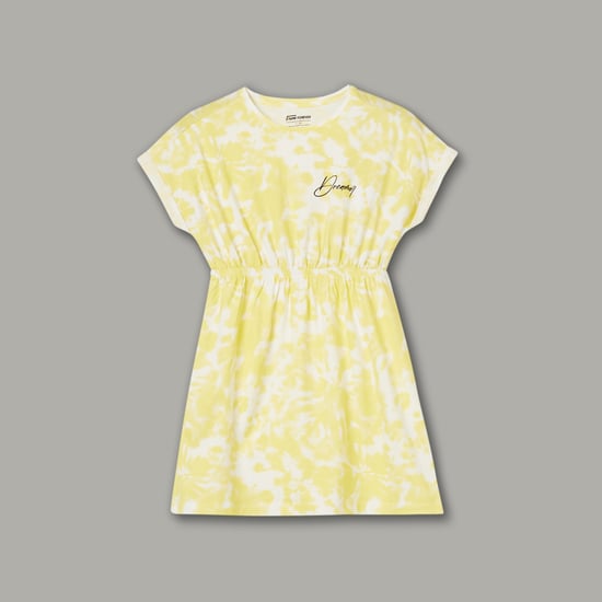 FAME FOREVER Abstract Print A-line Dress