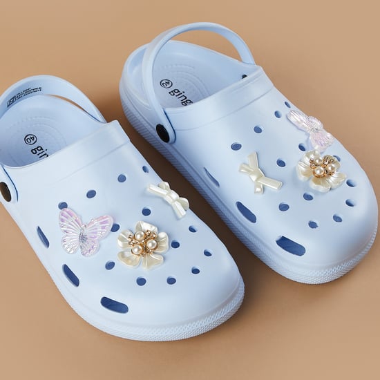 GINGER Charm Detail Clogs