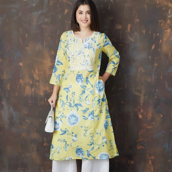 MELANGE Printed Straight Kurta